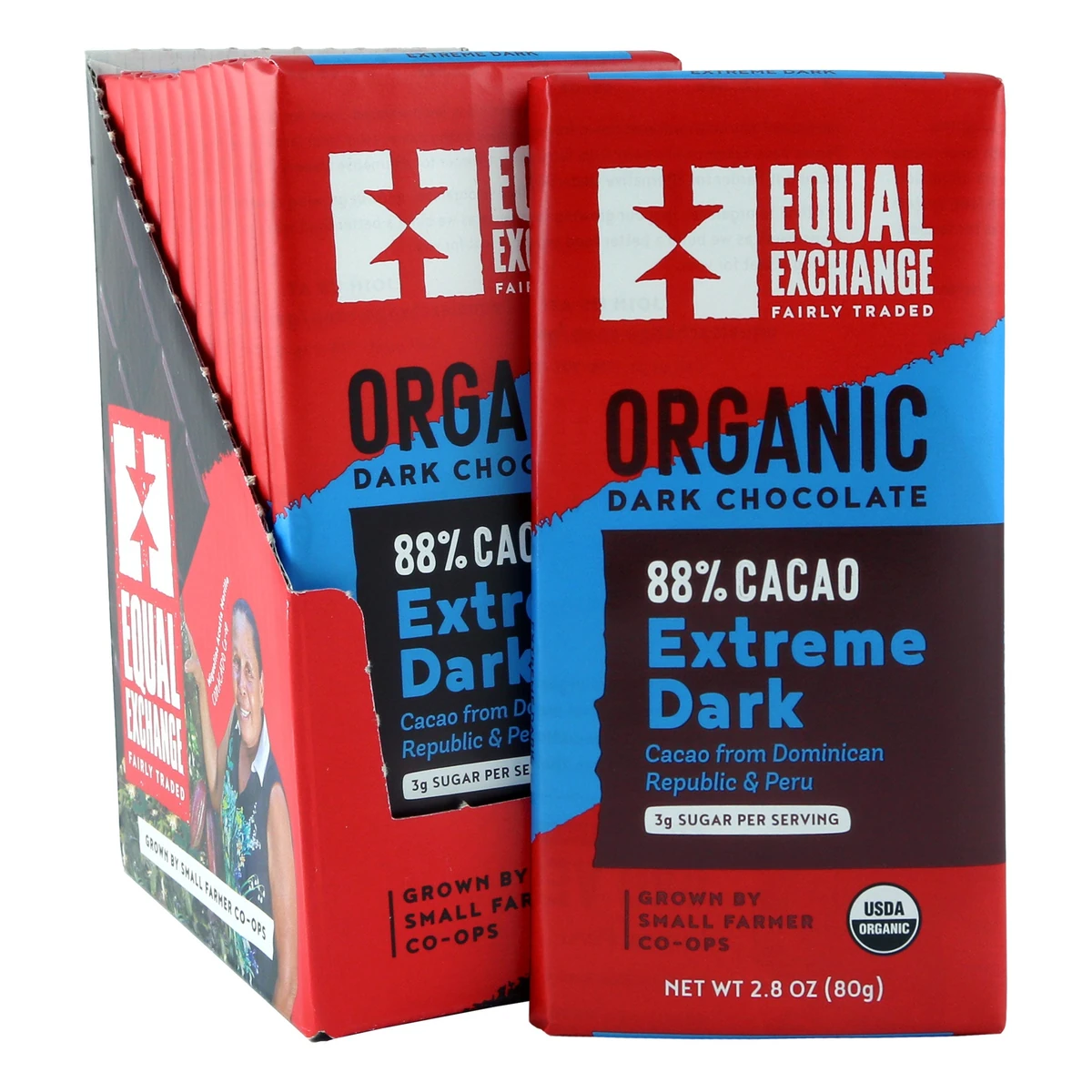 Equal Exchange Extreme Dark 88% — 제조사 진열박스 포함 이미지, 구매 상품은 단품